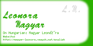 leonora magyar business card